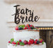 Team Bride Swirly Hen Party Cake Topper Glitter Card Black 