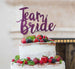 Team Bride Swirly Hen Party Cake Topper Glitter Card Dark Purple 
