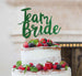 Team Bride Swirly Hen Party Cake Topper Glitter Card Green 