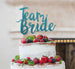 Team Bride Swirly Hen Party Cake Topper Glitter Card Light Blue 