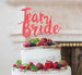 Team Bride Swirly Hen Party Cake Topper Glitter Card Light Pink 