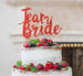 Team Bride Swirly Hen Party Cake Topper Glitter Card Red 