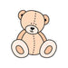 Sitting Teddy Bear Baby Shower Cookie Cutter