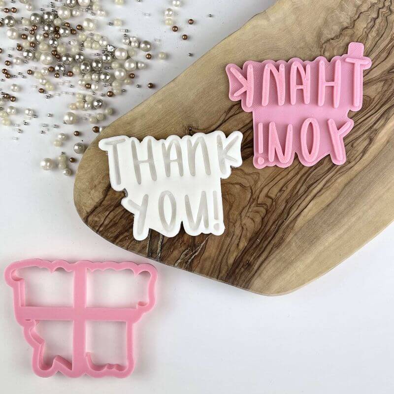 Thank You in Sunny Font Teacher Cookie Cutter and Stamp