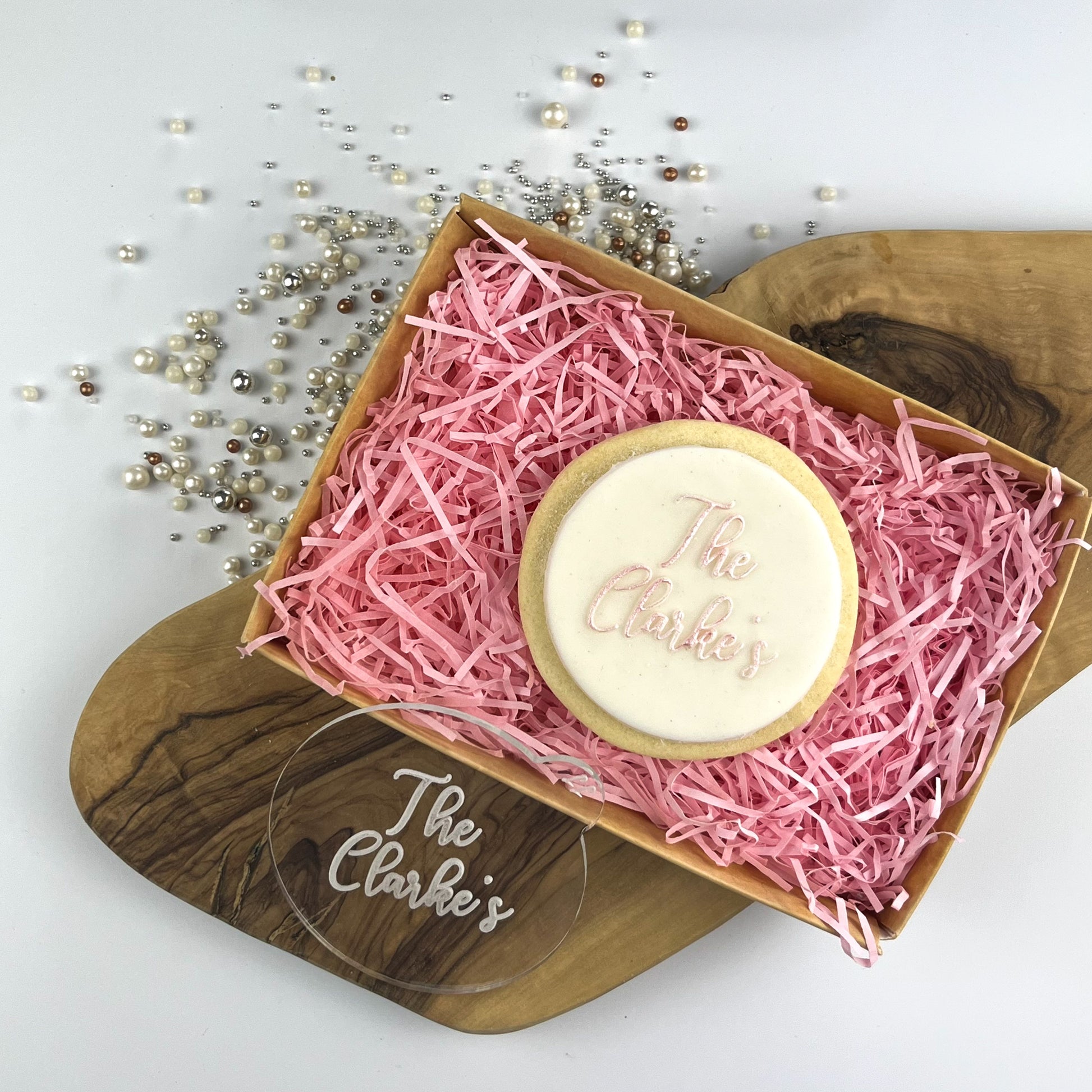 'The Clarke’s’ Custom Surname Wedding Cookie Embosser