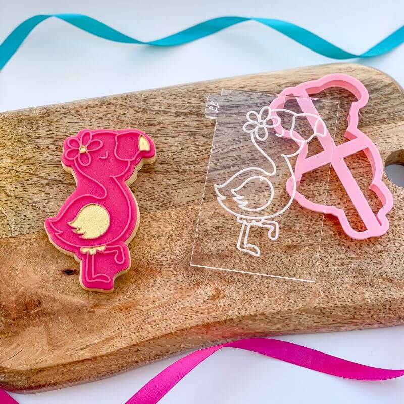 Flamingo Summer Cookie Cutter and Embosser