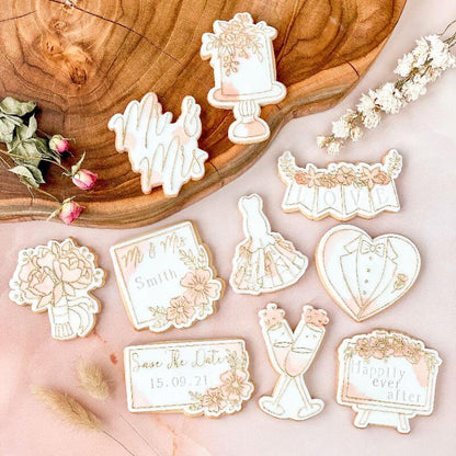 Elegant Wedding Dress Cookie Cutter and Embosser
