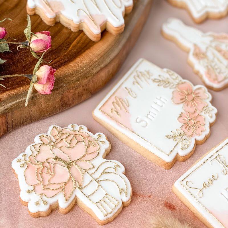 Wedding Bouquet Cookie Cutter and Embosser