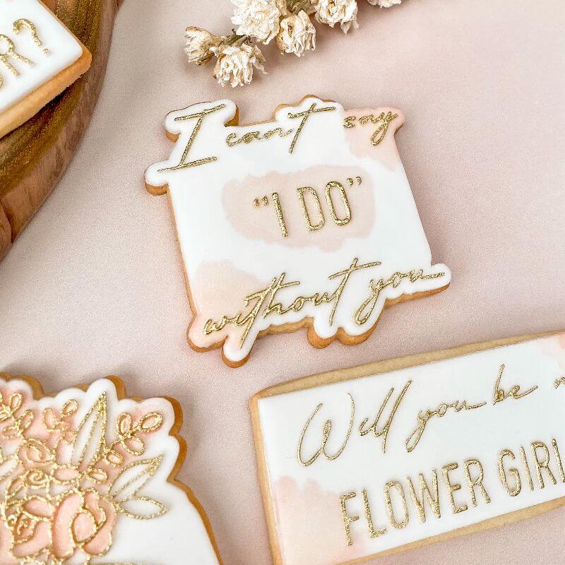 Soho Cookies I Can't Say I Do Without You Bridal Party Cookie Cutter and Embosser