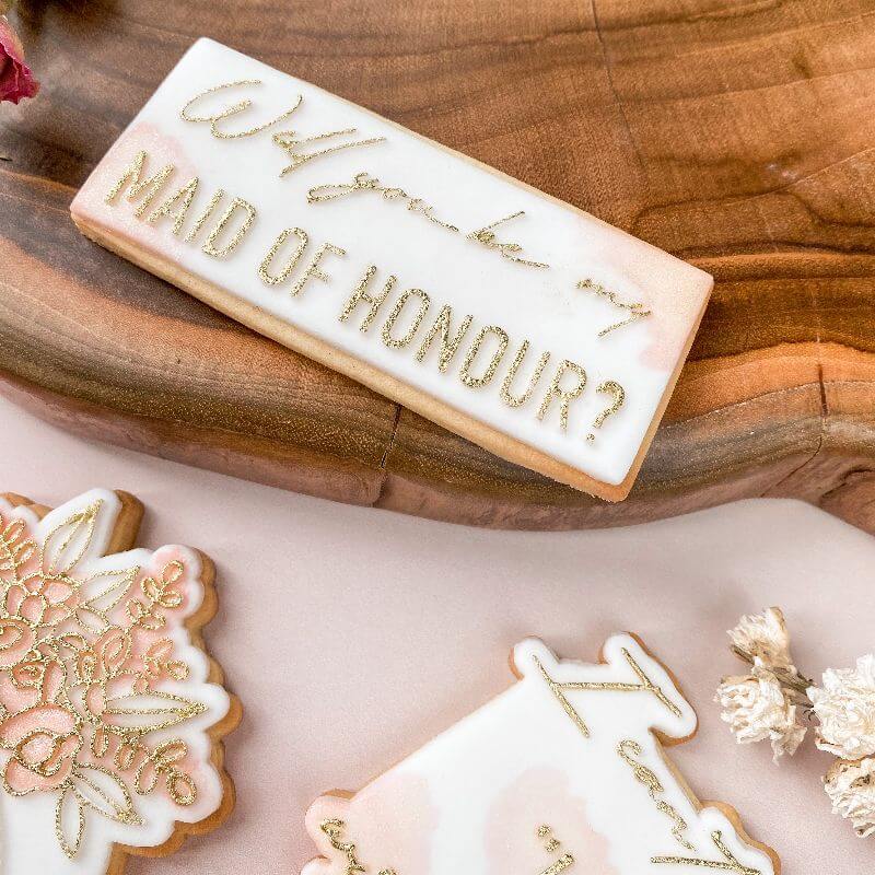 Soho Cookies Will You be My Maid of Honour? Bridal Party Cookie Cutter and Embosser