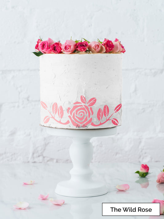 The Wild Rose Cake Stencil - Border Design