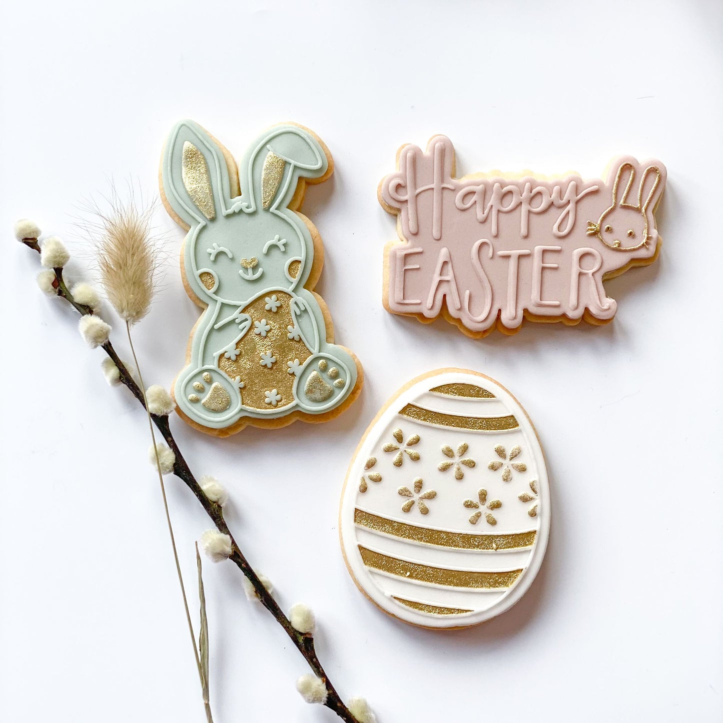 Happy Easter Style 2 with Rabbit Cookie Cutter and Embosser