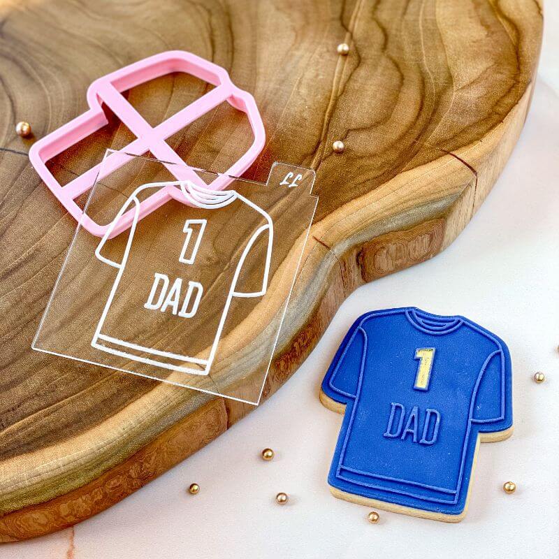 Football Shirt Father's Day Cookie Cutter and Embosser