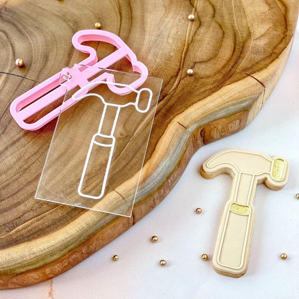 Hammer Father's Day Cookie Cutter and Embosser