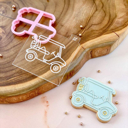 Golf Cart Father's Day Cookie Cutter and Embosser