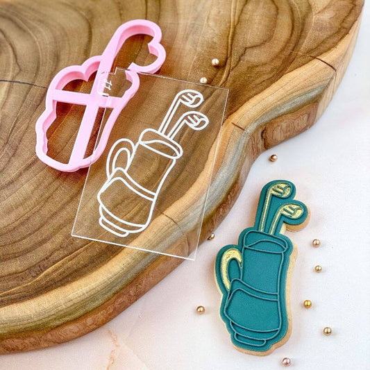 Golf Bag Father's Day Cookie Cutter and Embosser