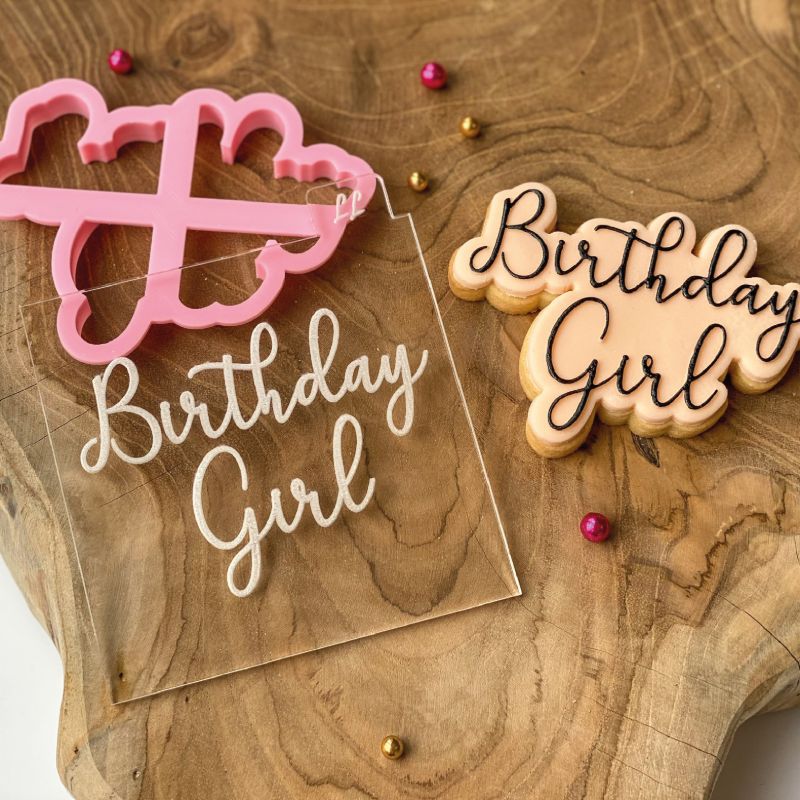 Birthday Girl Cookie Cutter and Embosser