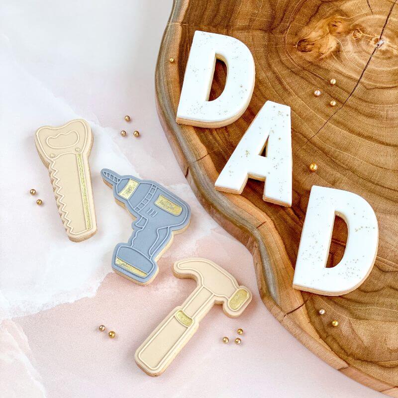 Saw Father's Day Cookie Cutter and Embosser