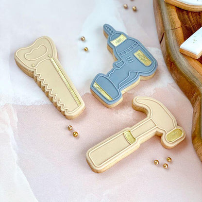 Drill Father's Day Cookie Cutter and Embosser