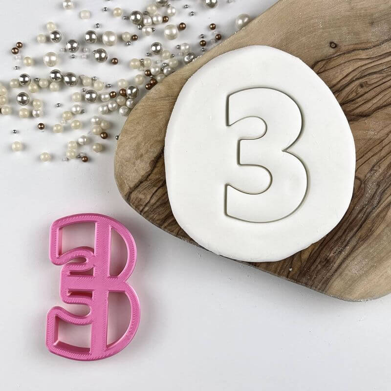 Number 0-9 (6cm High) Cookie Cutter