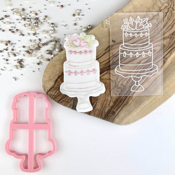 Tiered Wedding Cake Cookie Cutter and Embosser