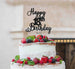 Happy 18th Birthday Pretty Cake Topper Glitter Card Black