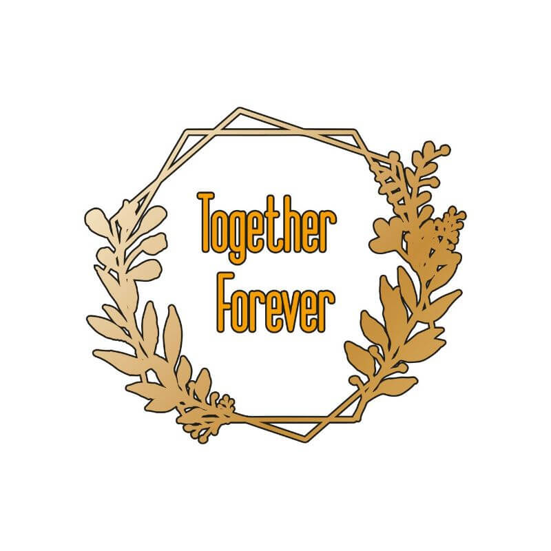 Together Forever Floral Hexagon Valentine's Cookie Cutter