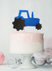 Tractor Cake Topper Glitter Card Dark Blue