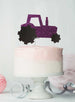 Tractor Cake Topper Glitter Card Dark Purple