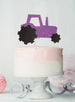 Tractor Cake Topper Glitter Card Light Purple