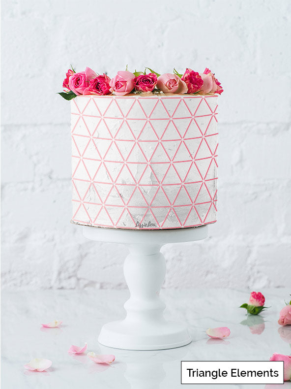 Triangle Elements Cake Stencil - Full Size Design