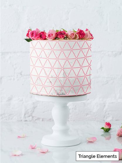 Triangle Elements Cake Stencil - Full Size Design