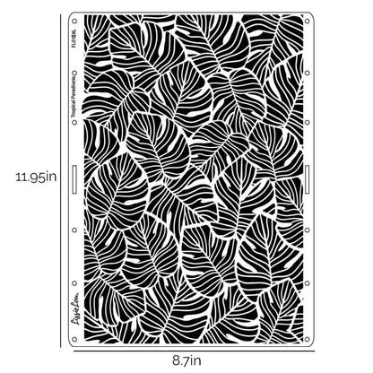 Tropical Paradise Cake Stencil - XL Size Design