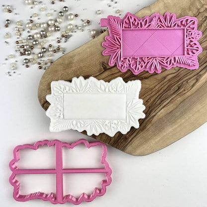 Tropical Flowers Banner Floral Cookie Cutter and Stamp