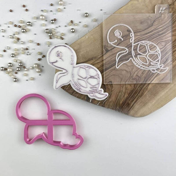 Turtle Under The Sea Cookie Cutter and Embosser