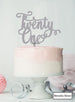 Twenty First Swirly Font 21st Birthday Cake Topper Premium 3mm Acrylic Metallic Silver