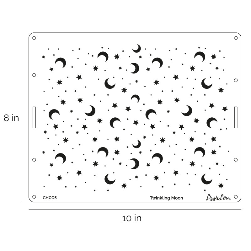 Twinkling Moon Cake Stencil - Full Size Design
