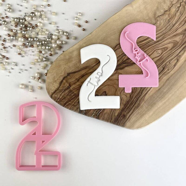 Number 0-9 (8cm) Cookie Cutter and Stamp