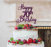 Happy 70th Birthday Pretty Cake Topper Glitter Card Dark Purple