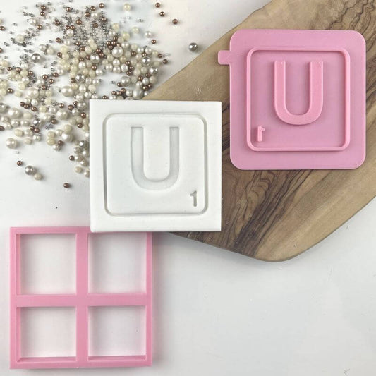 U Tile Mother's Day Cookie Cutter and Stamp