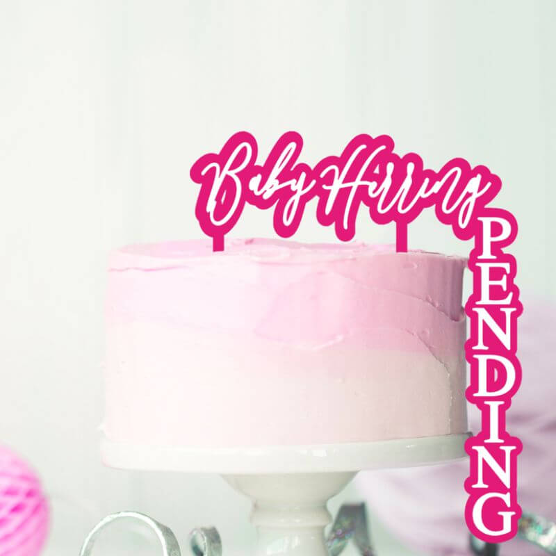 Over The Edge Double Layer Custom Cake Topper
