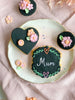 Mum with Heart and Vine Border Mother's Day Cookie Cutter and Embosser