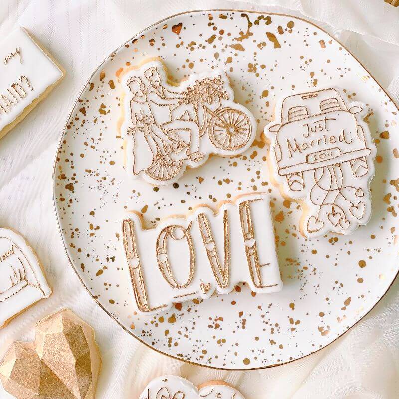 Love Capitals Wedding Cookie Cutter