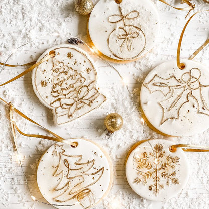 Modern Holly Christmas Cookie Cutter and Embosser