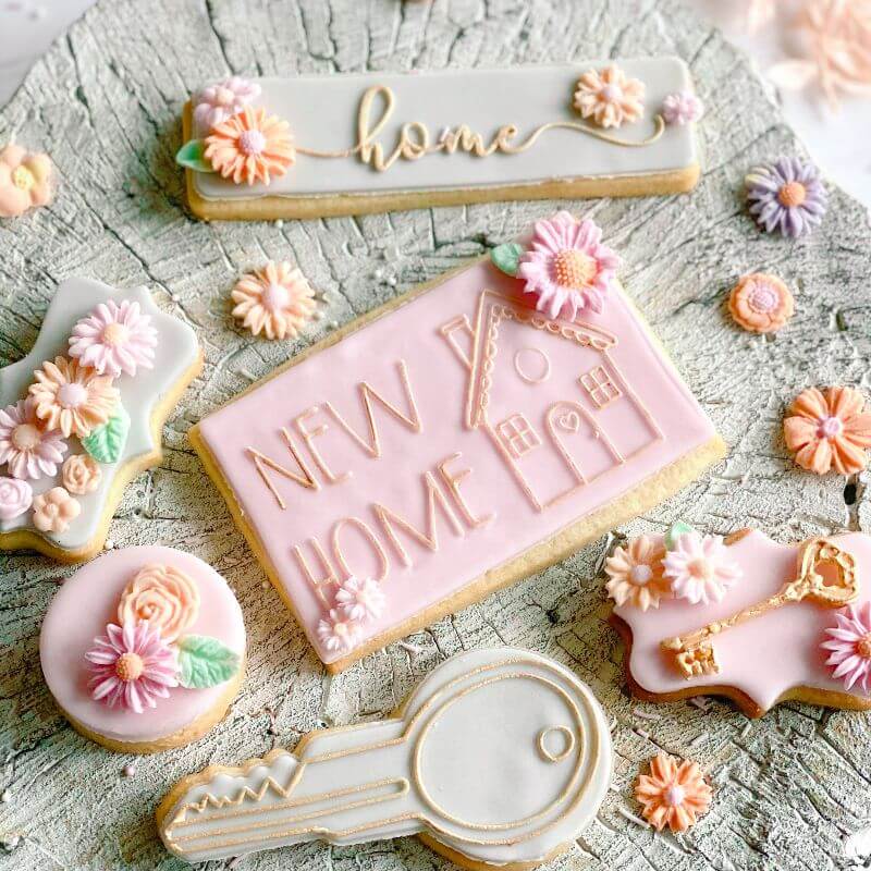 Home in Verity Font Cookie Cutter and Embosser