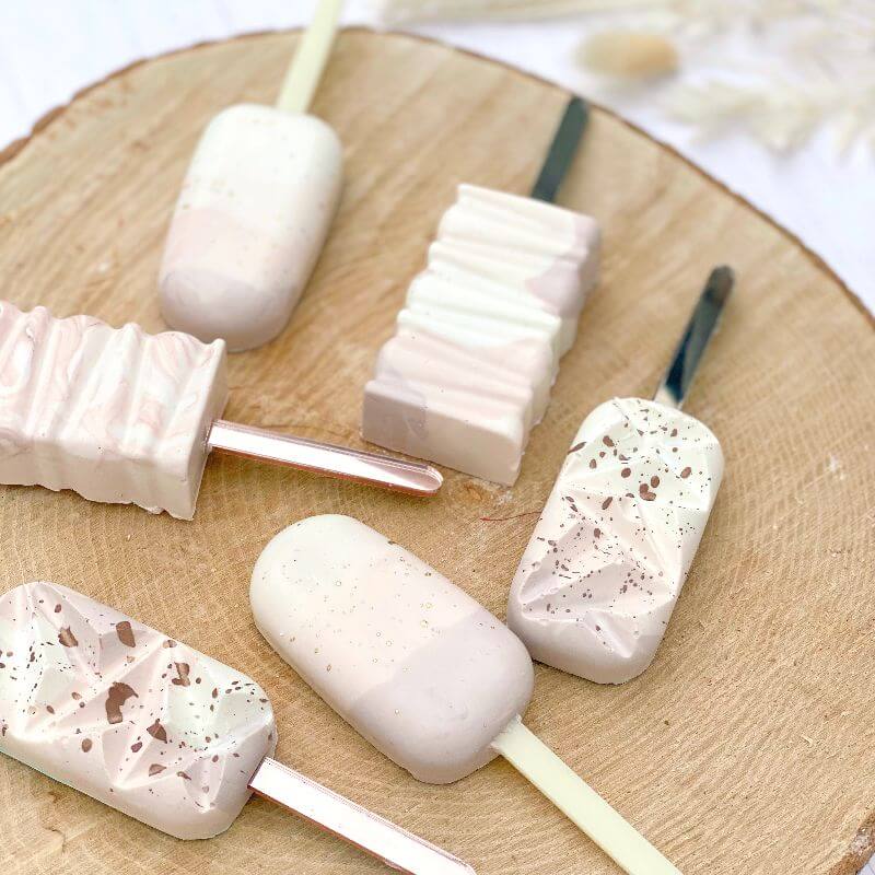 Mirror Bronze Acrylic Cakesicle Lollipop Sticks