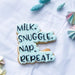 Milk Snuggle Nap Repeat Baby Shower Cookie Cutter and Embosser