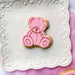 Sitting Teddy Bear Baby Shower Cookie Cutter and Embosser
