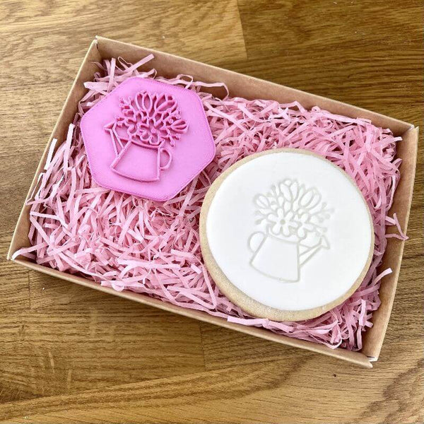 Watering Can Full of Flowers Easter Cookie Stamp