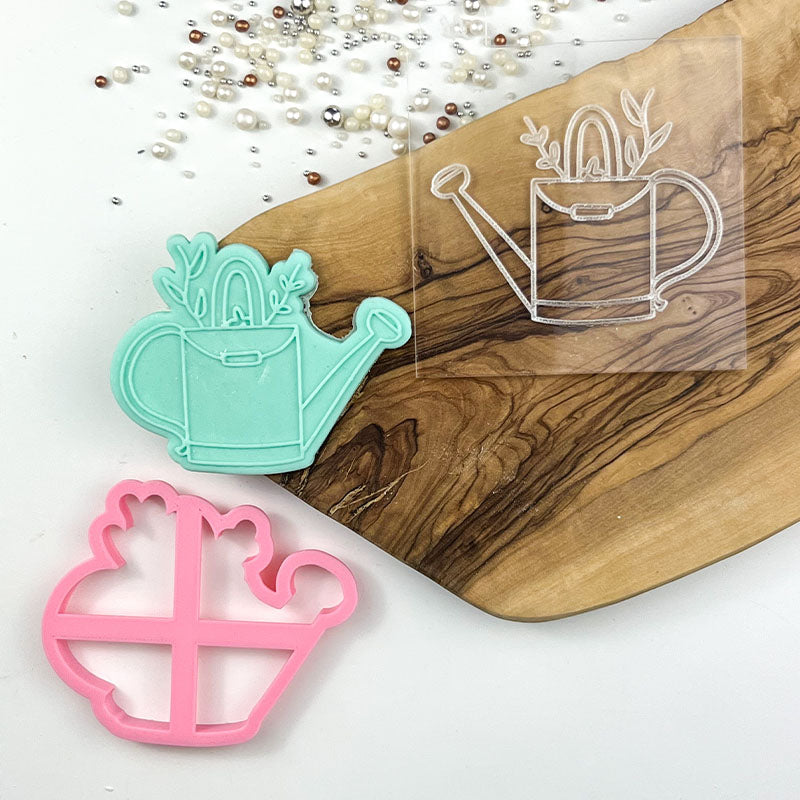 Watering Can Father's Day Cookie Cutter and Embosser